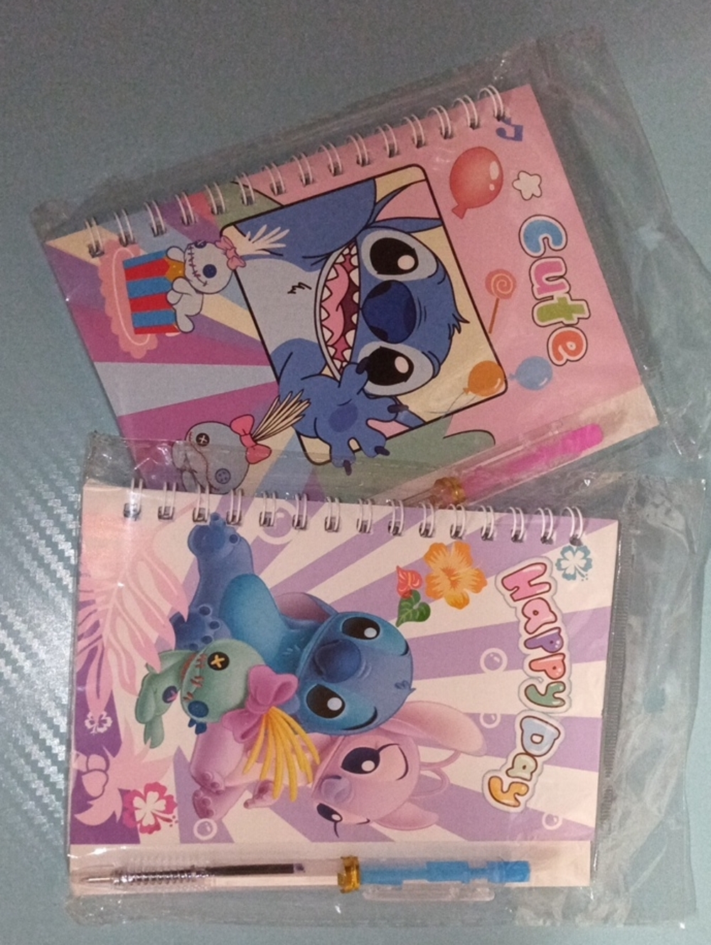 Cute Spiral Notebooks for Kids - Pink and Purple